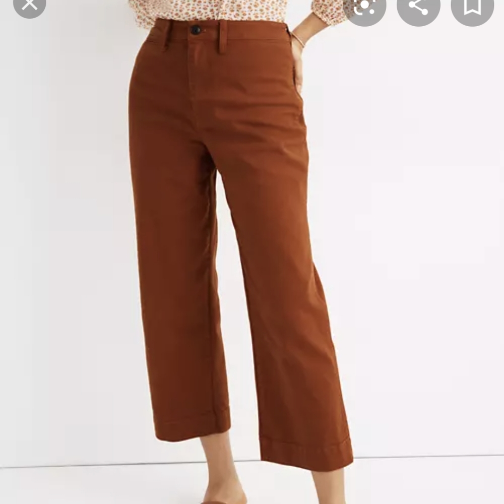 NWT MADEWELL BURNT ORANGE WIDE LEG JEANS
